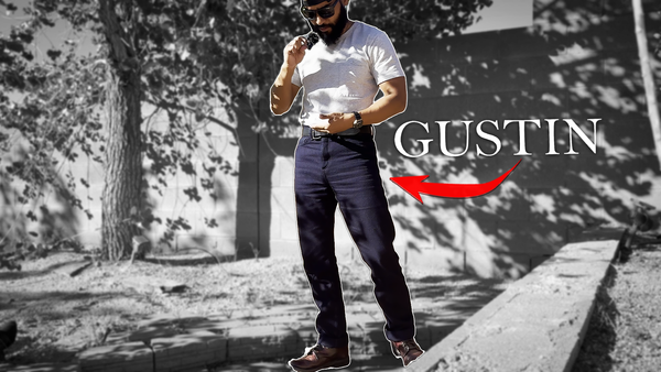 The Indigo Monster Sashiko jeans by Gustin, in Vintage Straight